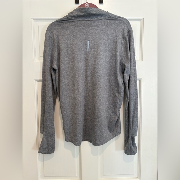 Nike Running Heather Gray Dri Fit Quater Zip Pullover - Picture 2 of 5